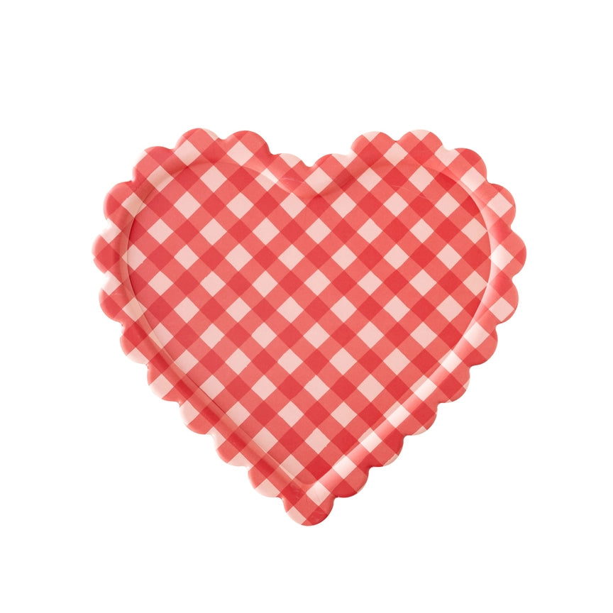 Checkered Heart Shaped Tray - Eden Lifestyle