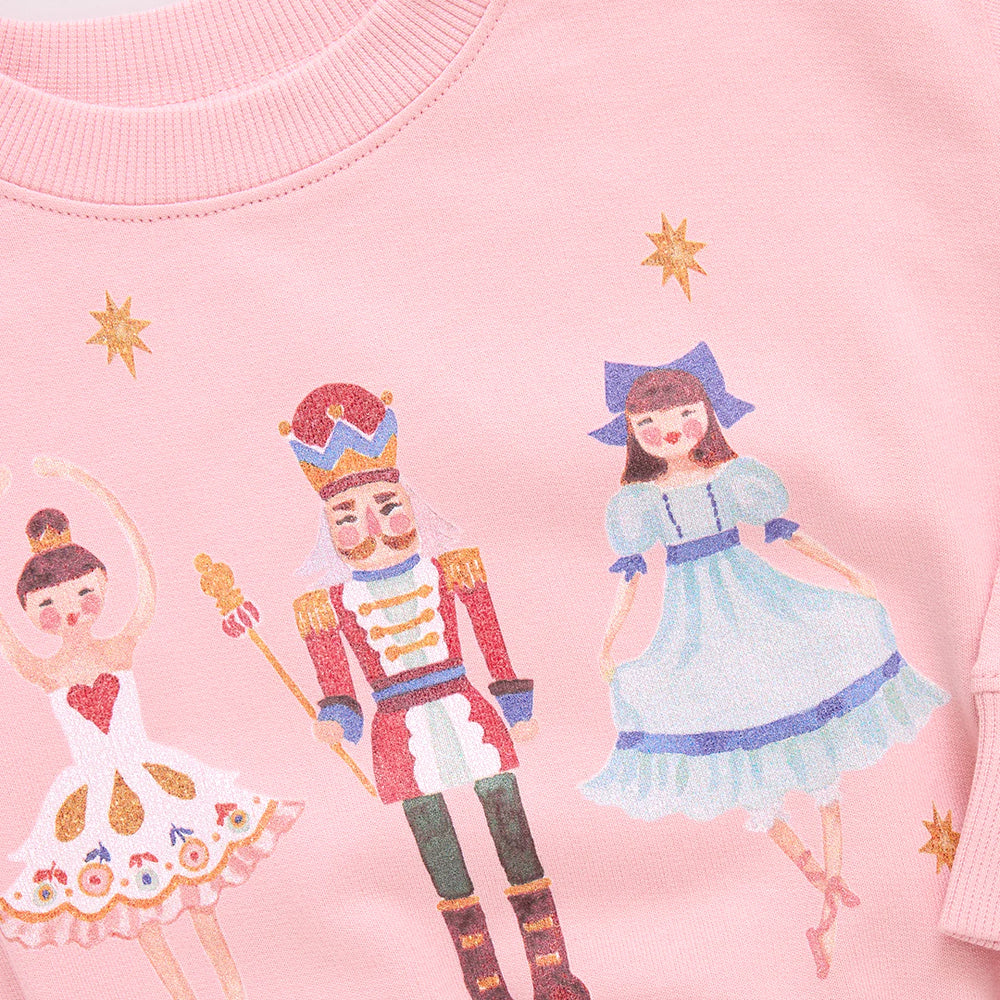 Girls Organic Sweatshirt Nutcracker - Eden Lifestyle