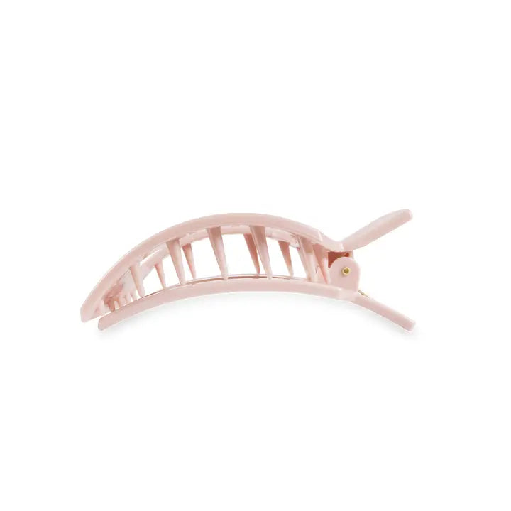 Square Flat Hair Clip Pearly Pink - Eden Lifestyle