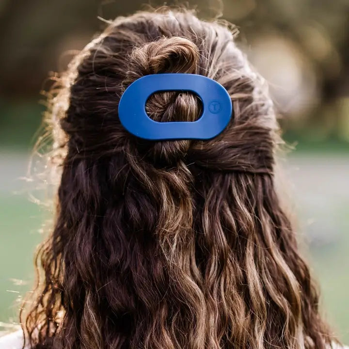 Round Flat Hair Clip | Small | Midnight Rain - Eden Lifestyle