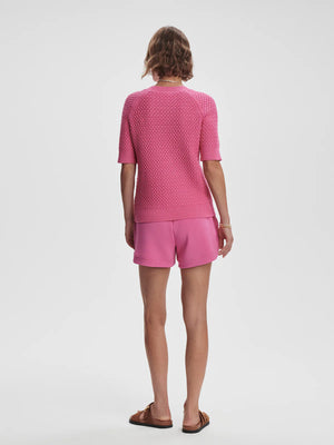 Varley Lucy Knit Top Ibis Rose - Eden Lifestyle