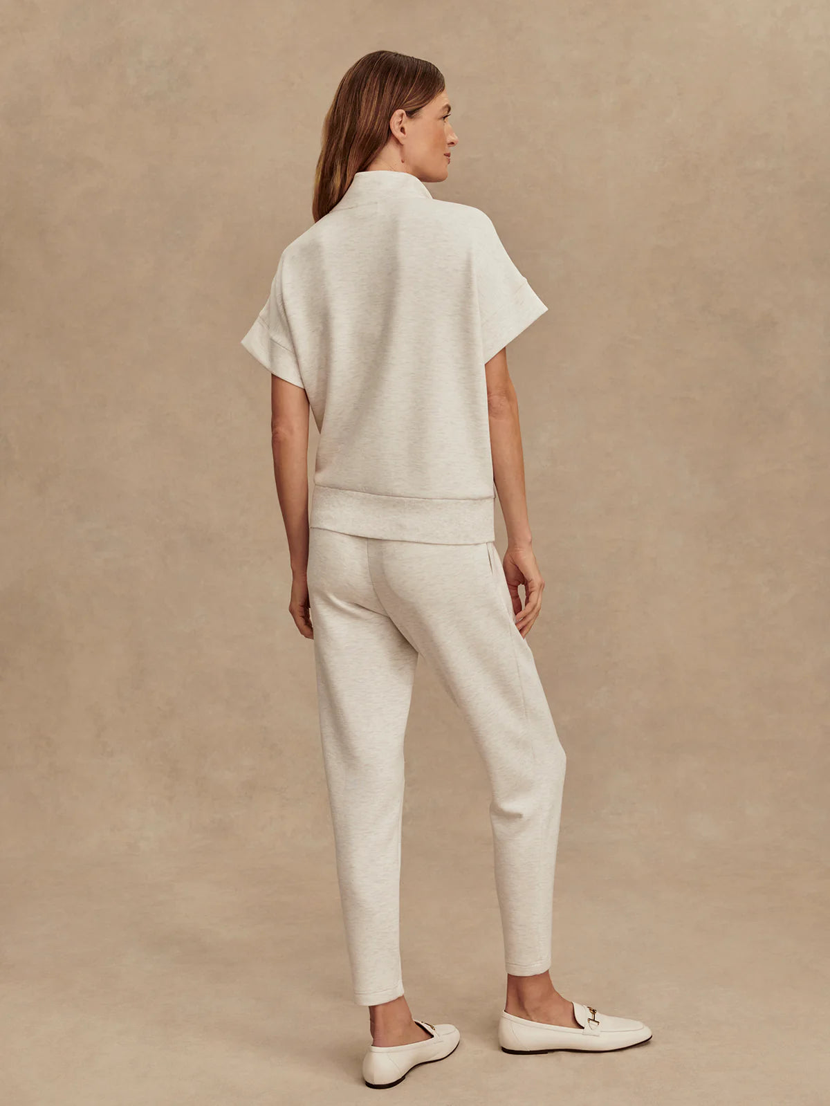 Ritchie Short Sleeve Sweat Ivory Marl - Eden Lifestyle