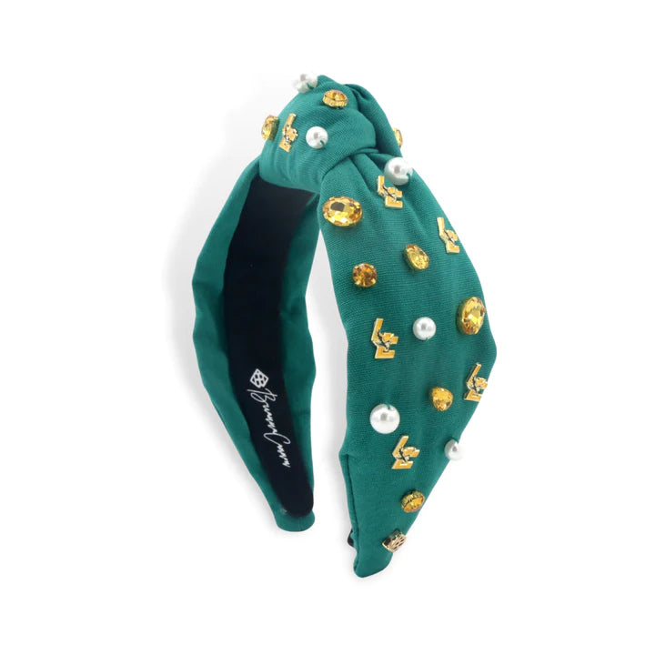 Adult Size Green LCA Logo Headband with Pearls and Crystals - Eden Lifestyle