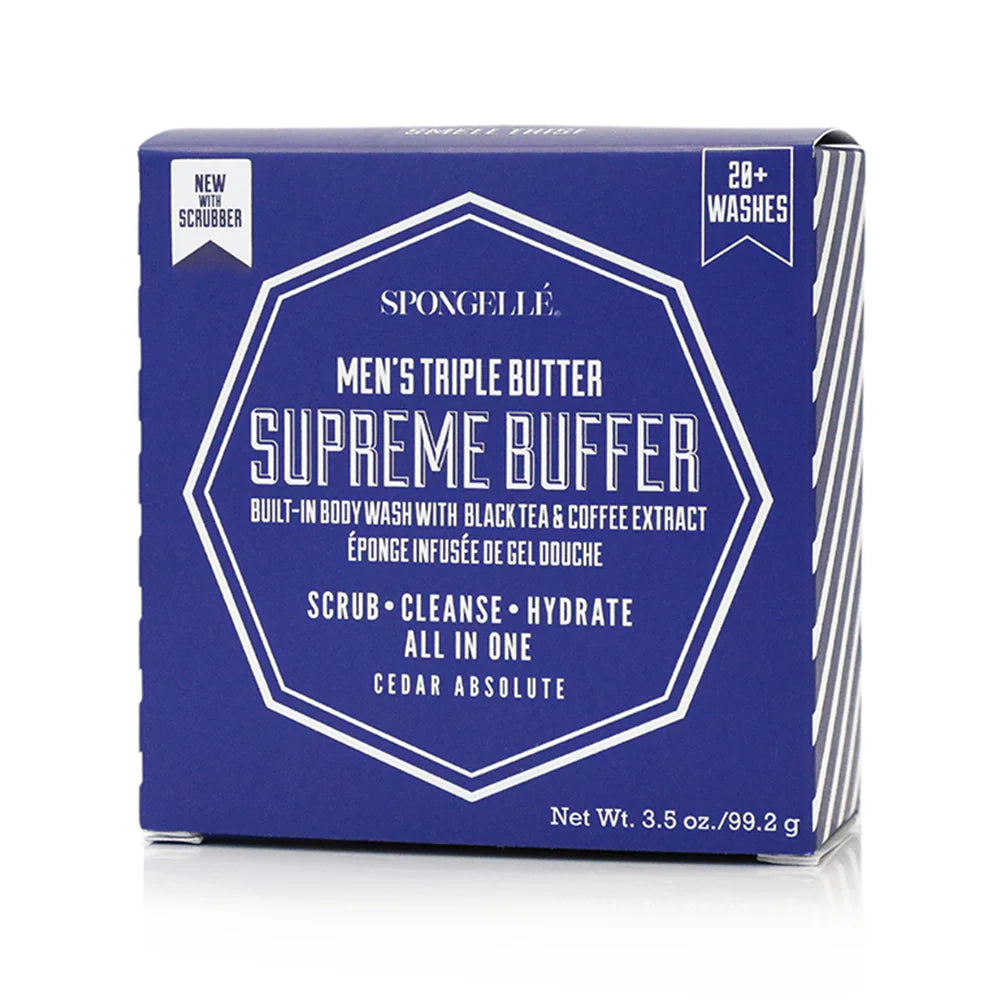 Spongelle 20+ Men's Supreme Buffer | Black Scrubber - Eden Lifestyle