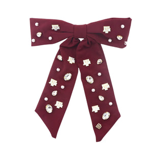 Maroon Texas A&M Bow Barrette - Eden Lifestyle