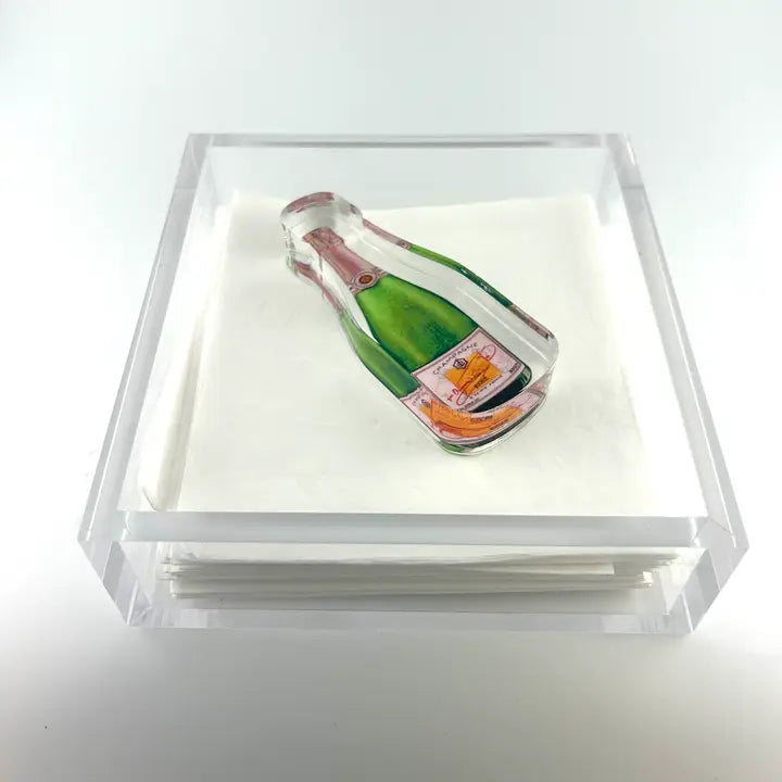 Bubbles Champagne Acrylic Napkin Weight - Eden Lifestyle