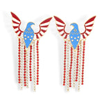 American Eagle Earrings with Rhinestone Fringe - Eden Lifestyle