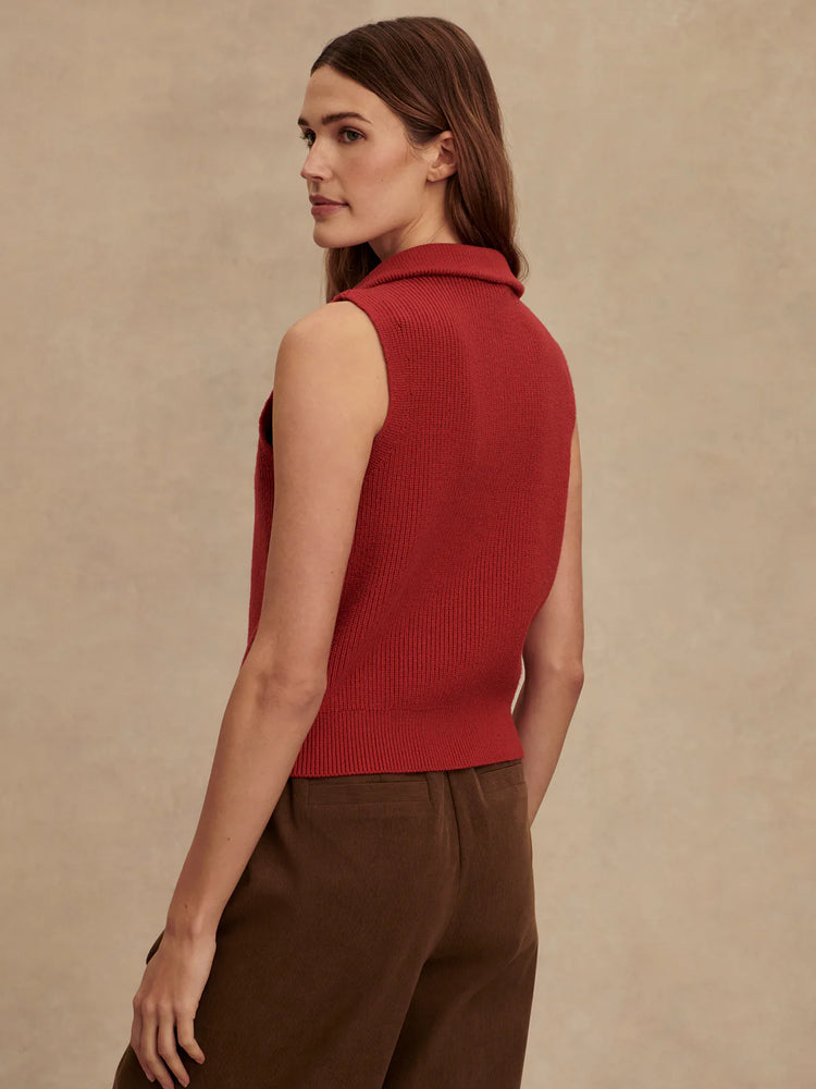 Amina Half-Zip Knit Lava Falls
