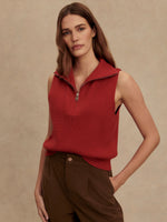 Amina Half-Zip Knit Lava Falls