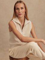 Amina Half-Zip Knit Silver Birch