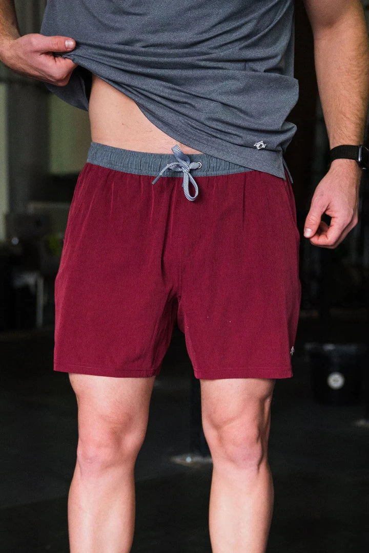 Athletic Short - Maroon - White Camo Liner - Eden Lifestyle