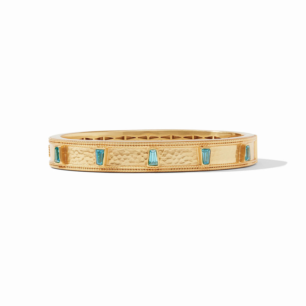 Julie Vos Aurora Stone Hinge Bangle Bahamian Blue - Eden Lifestyle