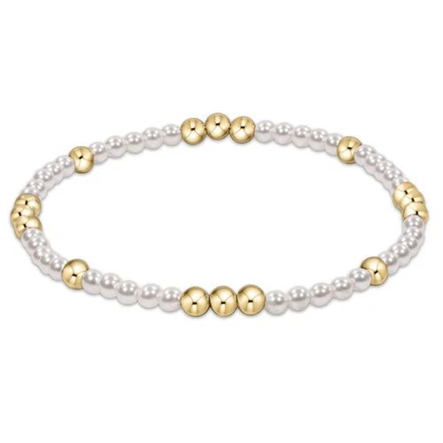 Enewton Worthy Pattern 3mm Bead Bracelet - Pearl - Eden Lifestyle