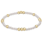 Enewton Worthy Pattern 3mm Bead Bracelet - Pearl - Eden Lifestyle