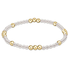 Enewton Worthy Pattern 3mm Bead Bracelet - Pearl - Eden Lifestyle