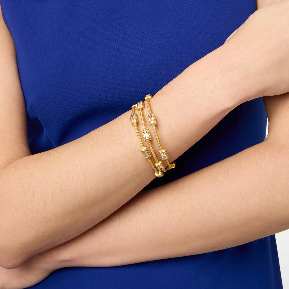 Baguette Bangle Cubic Zirconia - Eden Lifestyle