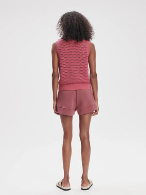 Bains Half-Zip Tank Rose Wine - Eden Lifestyle