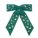 Green Baylor Bow Barrette - Eden Lifestyle