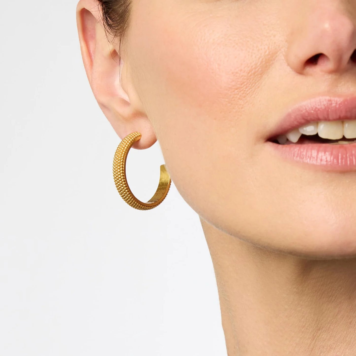 Beaded Eternity Hoop Medium - Eden Lifestyle