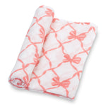 Beautiful Bows Baby Muslin Swaddle Blanket - Eden Lifestyle