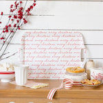 Believe Merry Christmas Script Melamine Tray - Eden Lifestyle