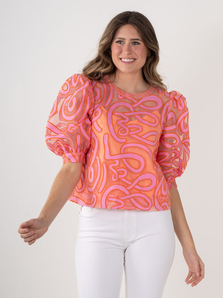 Emily McCarthy Bella Top Joy Coral