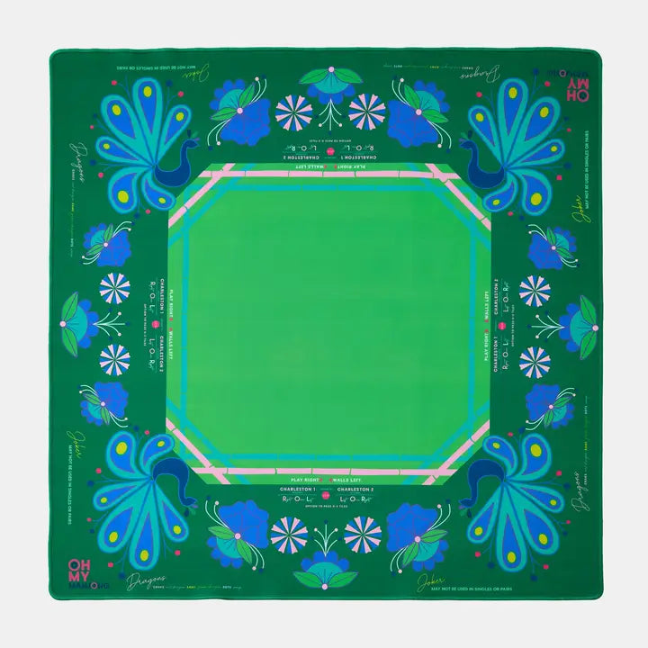 Birdie Green Mahjong Mat - Eden Lifestyle