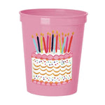 Birthday Cake Pink Stadium Cups - Eden Lifestyle