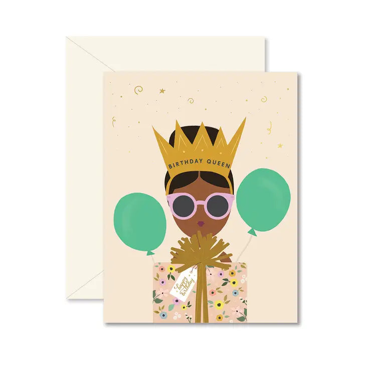Birthday Queen Floral Greeting Card - Eden Lifestyle