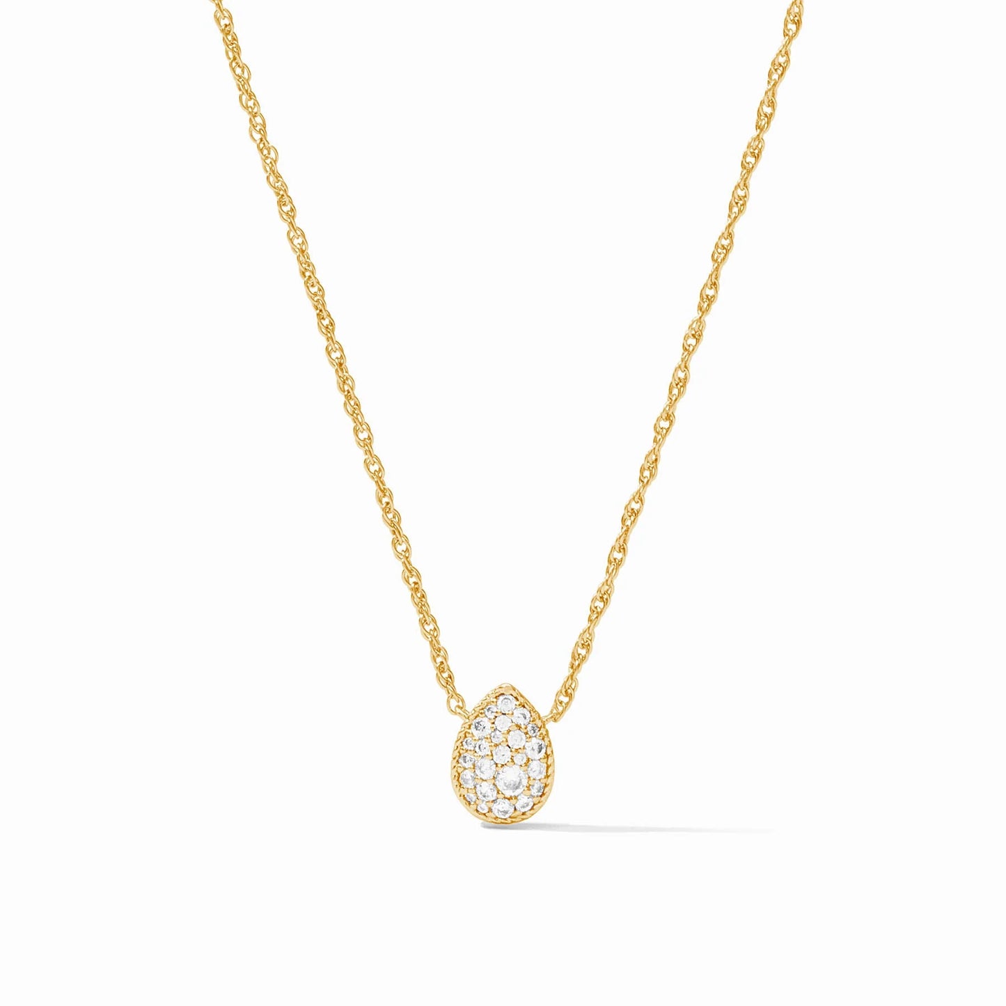 Birthstone Teardrop Delicate Necklace - Cubic Zirconia - April - Eden Lifestyle