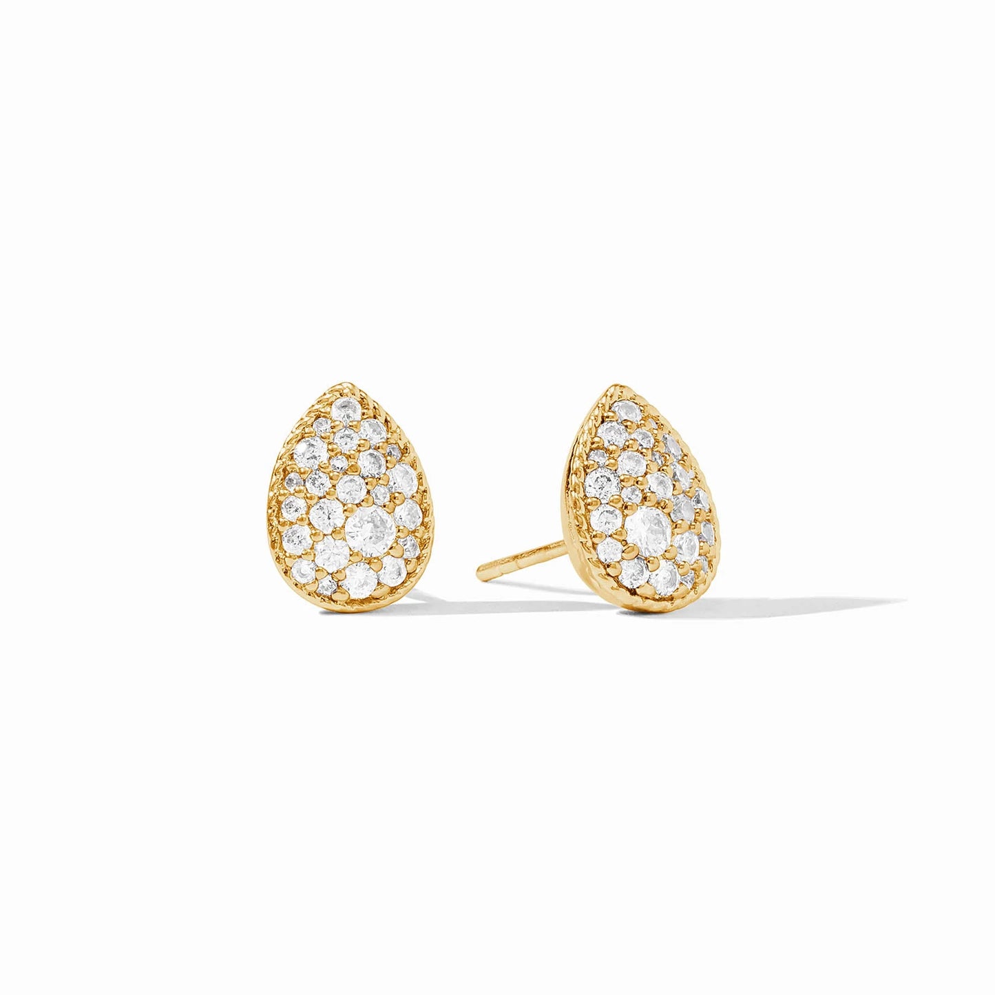 Birthstone Teardrop Stud - Cubic Zirconia - April - Eden Lifestyle