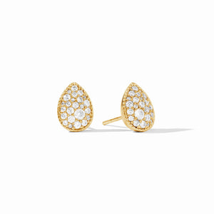 Birthstone Teardrop Stud - Cubic Zirconia - April