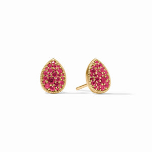 Birthstone Teardrop Stud - Ruby - July - Eden Lifestyle