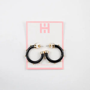 Black with Gold Hoo Hoops - Eden Lifestyle