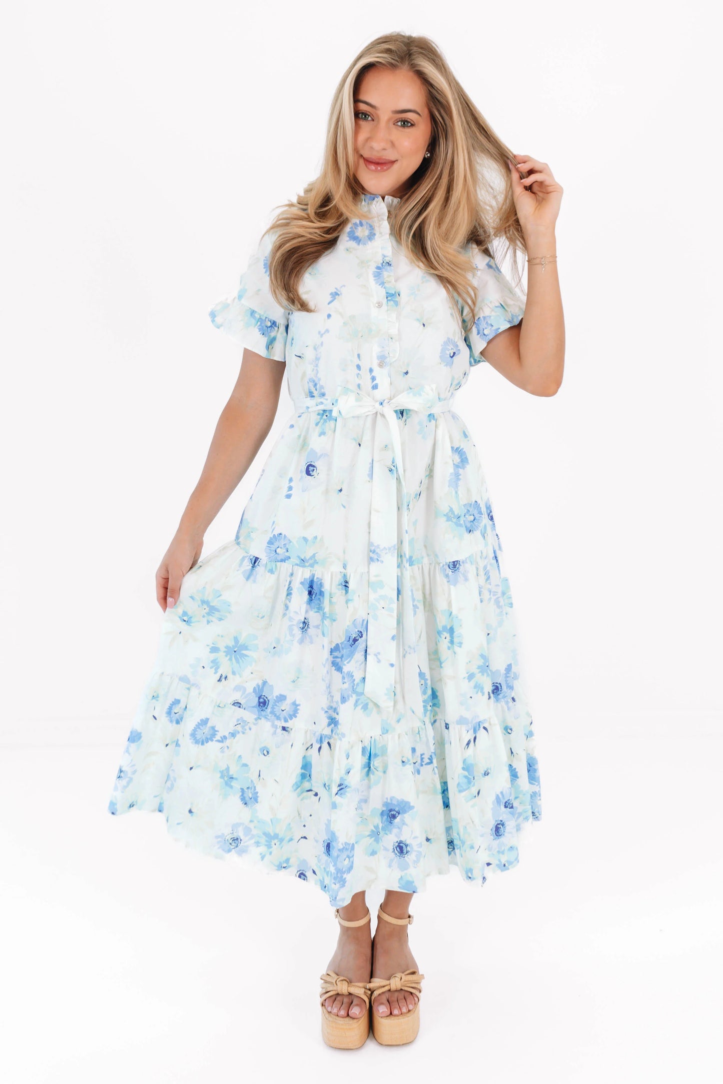 The Blakely Button Up Midi Dress - Eden Lifestyle