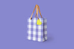 Blue Gingham Gift Bag - Eden Lifestyle