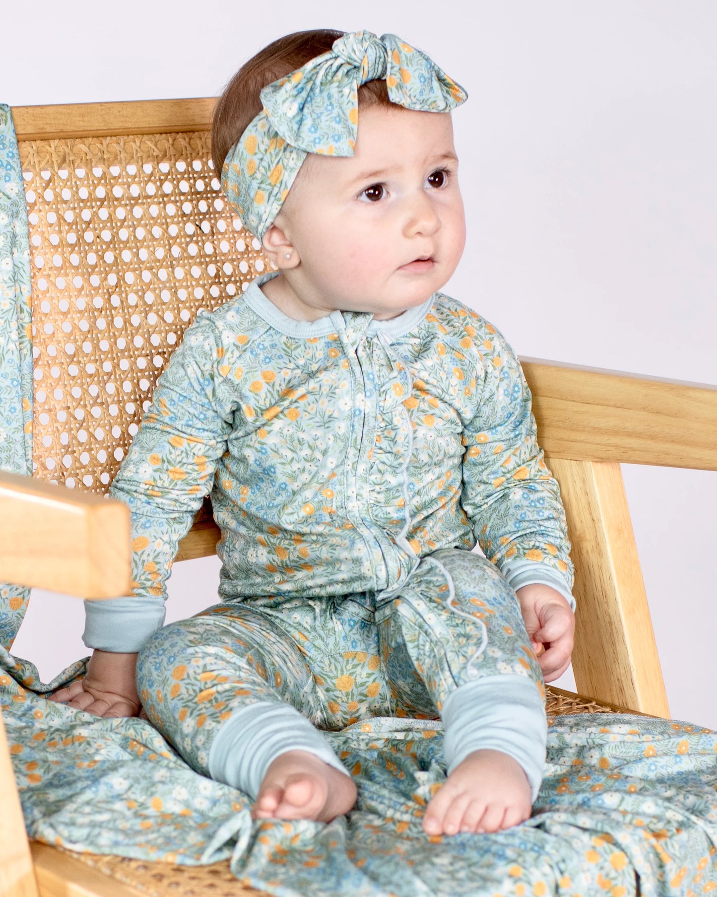 Blue Meadow Long Sleeve Pajamas - Eden Lifestyle