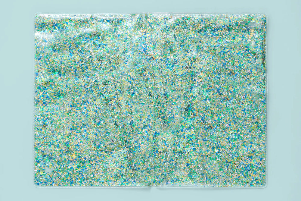 Blue + Green Confetti Placemat + Desk Mat - Eden Lifestyle