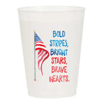 Bold Stripes Bright Stars Frosted Cups - Eden Lifestyle