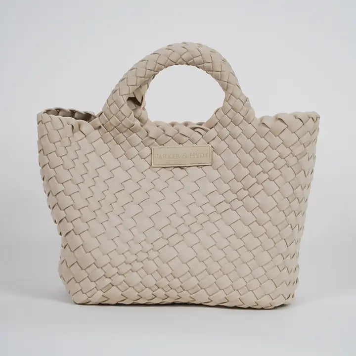 Bone Woven Mini Tote - Eden Lifestyle