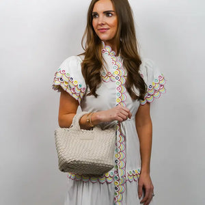 Bone Woven Mini Tote - Eden Lifestyle