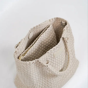 Bone Woven Tote - Eden Lifestyle
