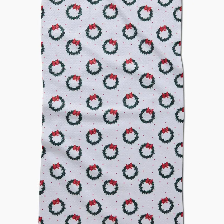 Bow Wreath Kitchen Tea Towel - Eden Lifestyle