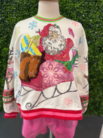Queen of Sparkles Vintage Santa Sweatshirt - Eden Lifestyle