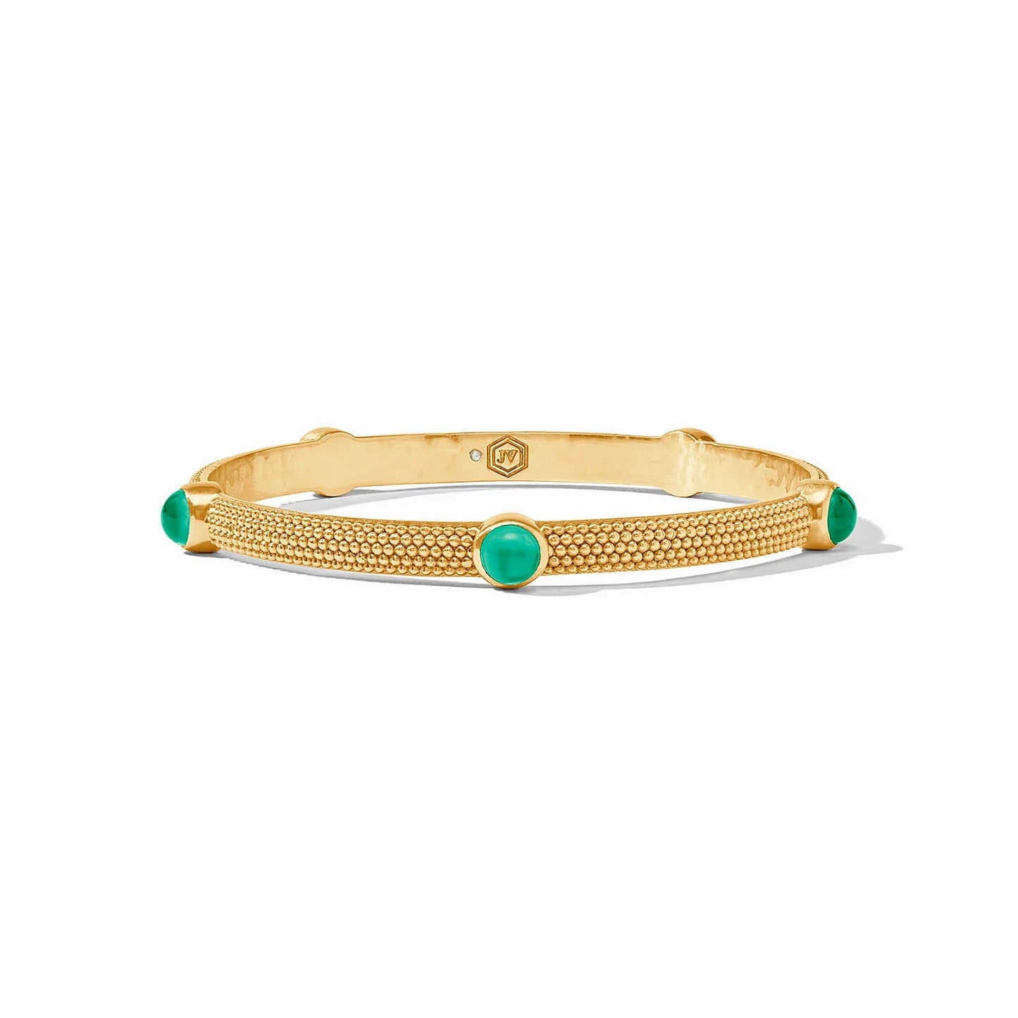 Cabochon Bangle Iridescent Emerald Green - Eden Lifestyle