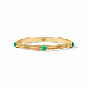 Cabochon Bangle Iridescent Emerald Green - Eden Lifestyle