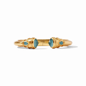 Julie Vos Cannes Demi Cuff Iridescent Peacock Blue - Eden Lifestyle