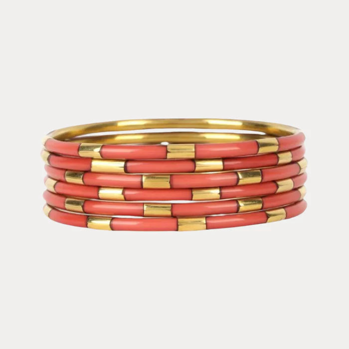 Caramel Veda Bangles - Set of 6 - Eden Lifestyle