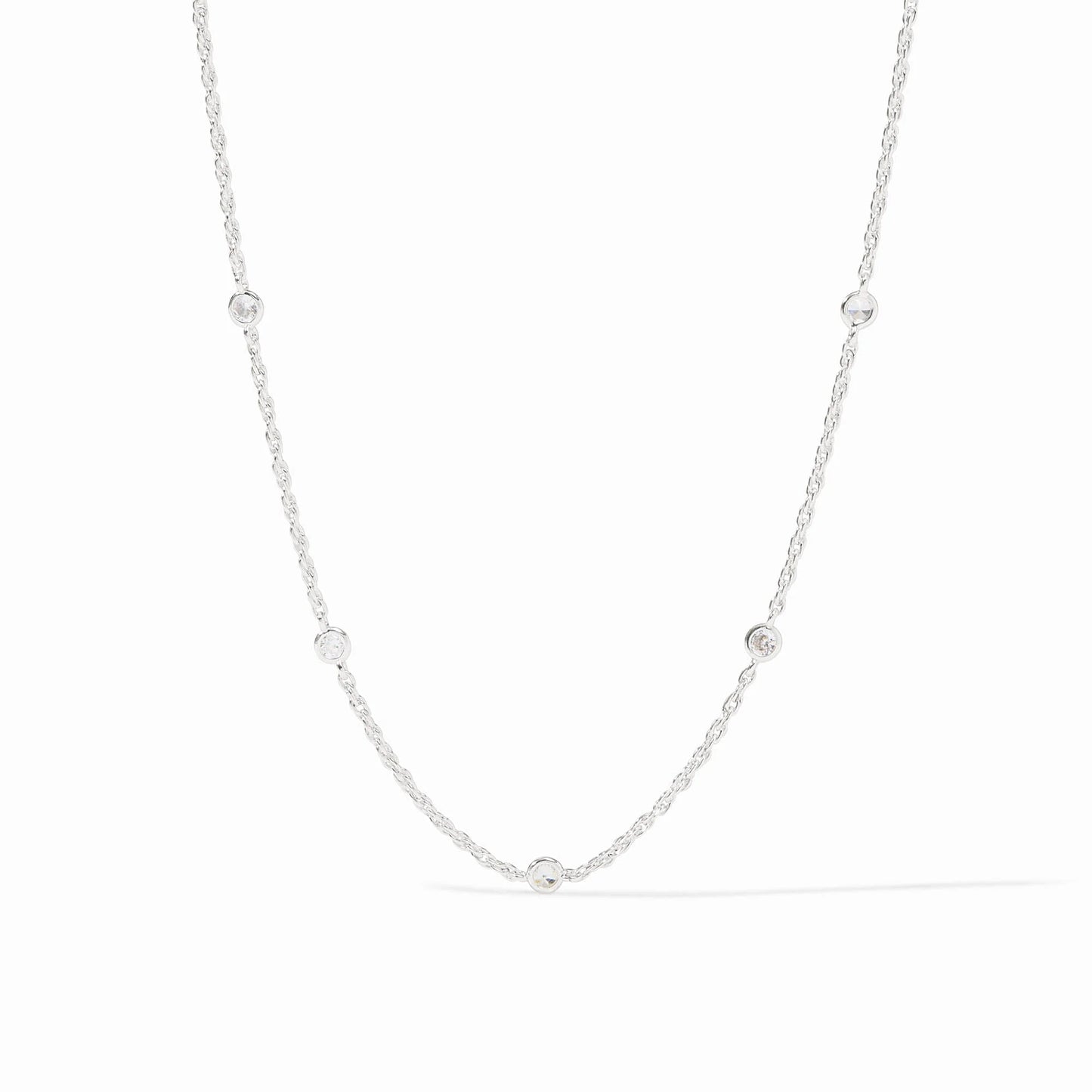 Celeste Delicate Station Necklace Sliver - Eden Lifestyle