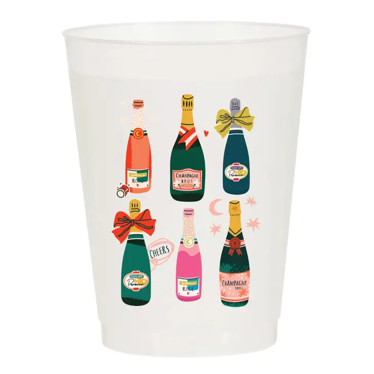 Champagne Bottles Frosted Cups - Girls - Eden Lifestyle